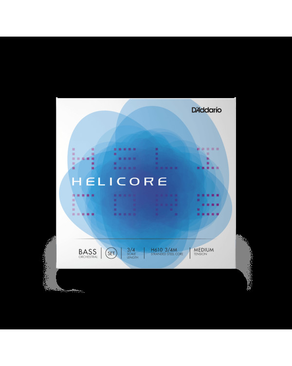 Струни для контрабасу D'ADDARIO HELICORE ORCHESTRAL BASS STRING SET 3/4 Scale Medium Tension