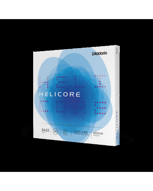 Струни для контрабасу D'ADDARIO HELICORE SOLO BASS STRING SET 3/4 Scale Medium Tension