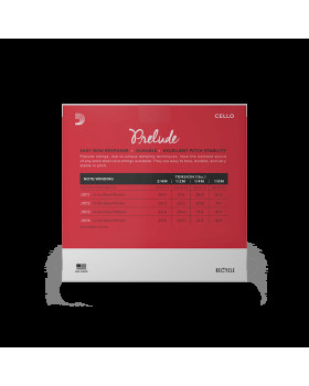 Струни для віолончелі D'ADDARIO PRELUDE CELLO STRING SET 3/4 Scale Medium Tension-foto3