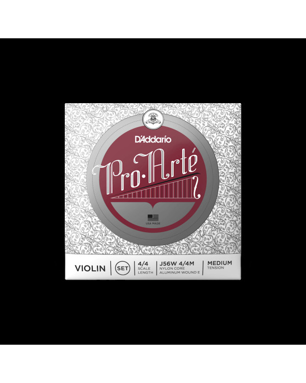 Струни для скрипки D'ADDARIO PRO-ART'E VIOLIN STRING SET WITH WOUND E 4/4 Scale Medium Tension
