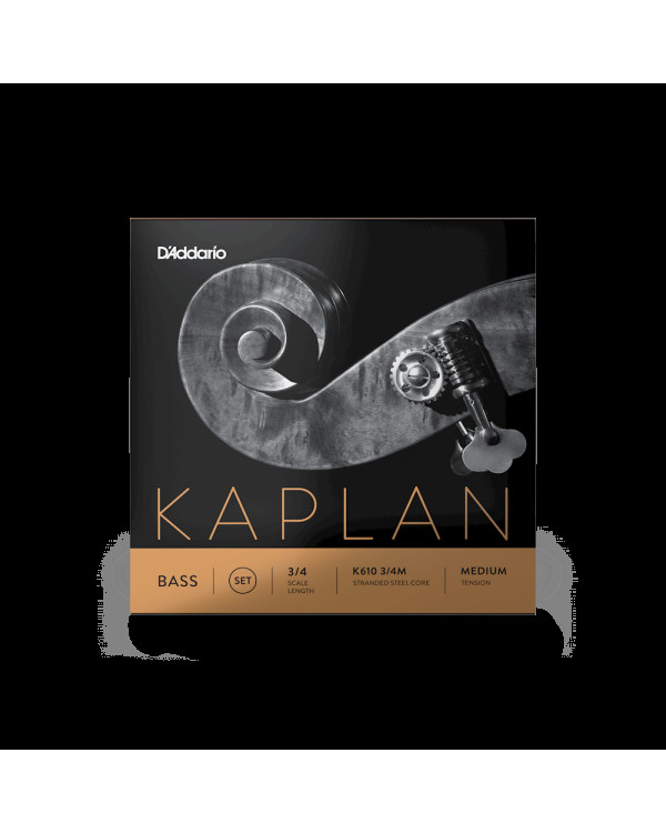 Струни для контрабасу D'ADDARIO KAPLAN BASS STRING SET 3/4 Scale, Medium Tension