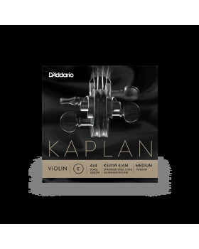Струни для скрипки D'ADDARIO KAPLAN VIOLIN Non-Whistling Aluminum Wound E String 4/4 Scale Medium Tension