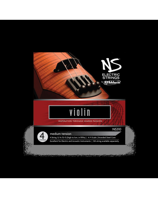 Струни для електроскрипки D'ADDARIO NS ELECTRIC VIOLIN STRING SET 4/4 Scale Medium Tension