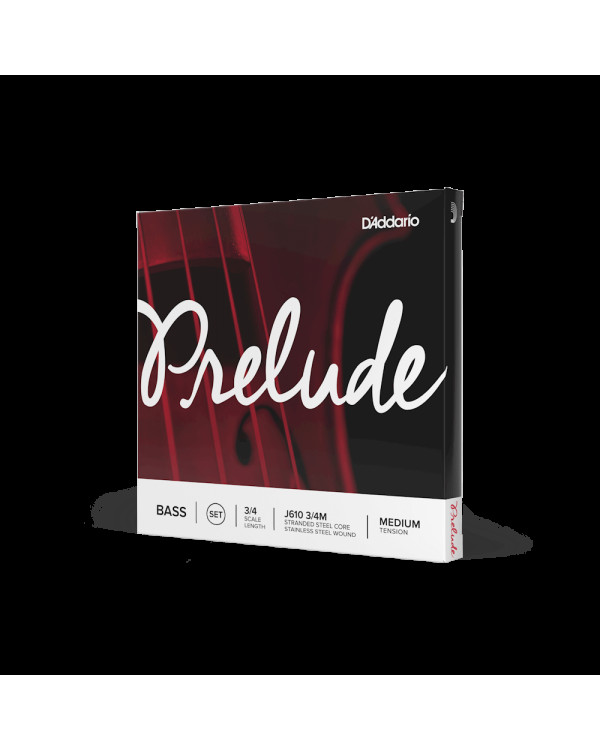 Струни для контрабасу D'ADDARIO PRELUDE BASS STRING SET 3/4 Scale Medium Tension