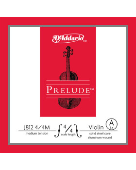Струна для скрипки D'ADDARIO PRELUDE VIOLIN SINGLE A STRING 4/4 Scale Medium Tension