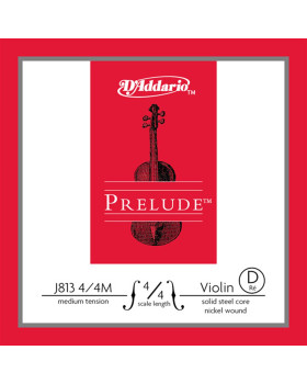 Струна для скрипки D'ADDARIO PRELUDE VIOLIN SINGLE D STRING 4/4 Scale Medium Tension