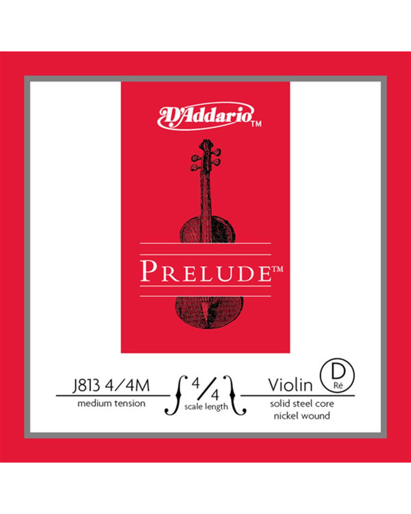 Струна для скрипки D'ADDARIO PRELUDE VIOLIN SINGLE D STRING 4/4 Scale Medium Tension