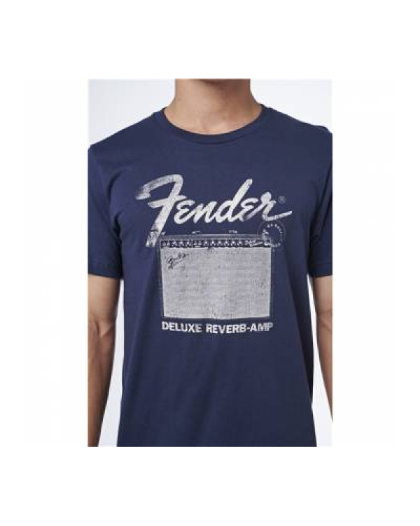 FENDER T-SHIRT DELUXE REVERB BLUE M Футболка