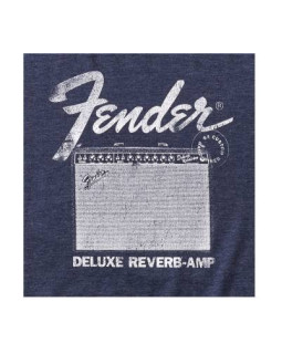 FENDER T-SHIRT DELUXE REVERB BLUE L Футболка-foto2