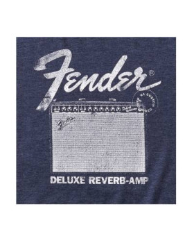 FENDER T-SHIRT DELUXE REVERB BLUE L Футболка-foto2