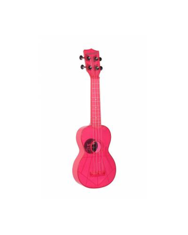 KALA WATERMAN FLUORESCENT PINK SOPRANO UKULELE Укулеле