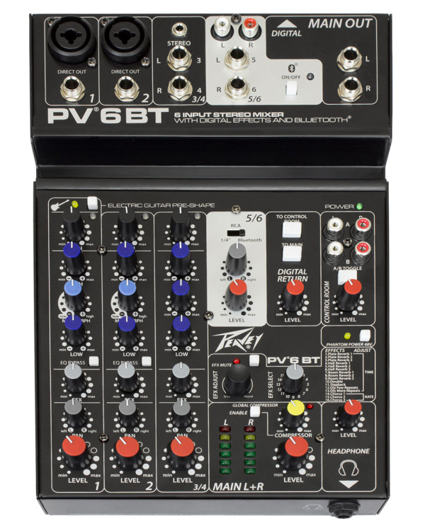 Мікшерний пульт PEAVEY PV6 BT